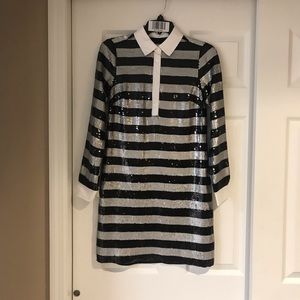 Michael Michael Kors Striped Sequined Shirt Dress